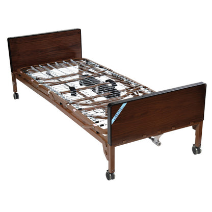 Drive Full Electric Low Height Bed Package:    Delta® Ultra-Light 1000, Full-Electric Bed    Half Length Bed Rails    Gravity 7 Long Term Care Pressure Redistribution Mattress