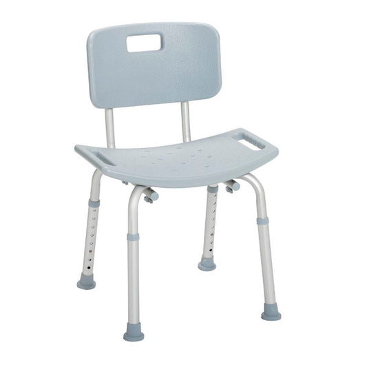 Dlx Alum Bath Chair w/Back