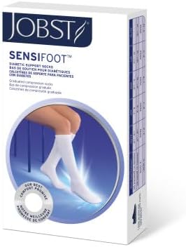 Jobst SensiFoot 8-15mmHg Crew Length Diabetic Stockings Closed Toe