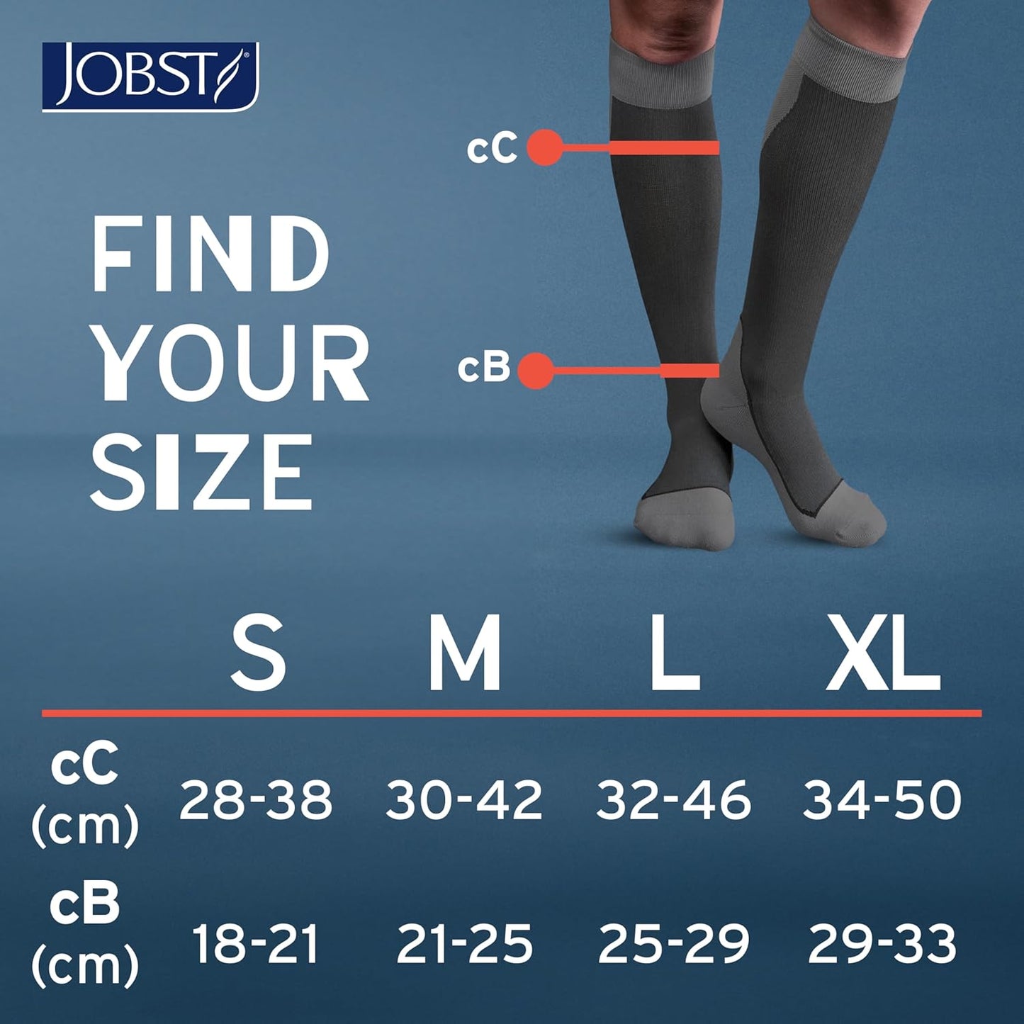 Jobst Sport 15-20mmHg Knee High Stockings Closed Toe