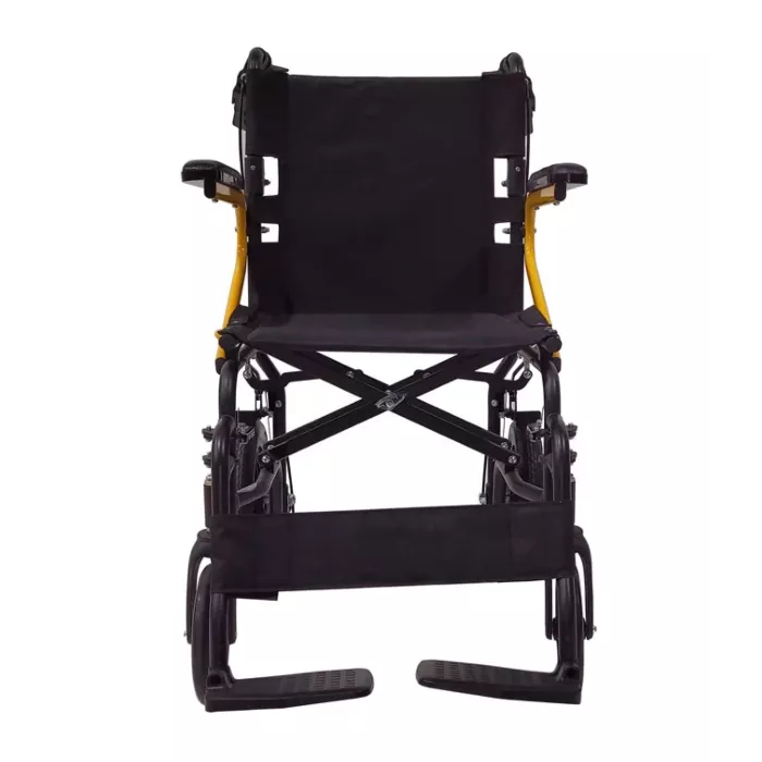 12" Wheel Transport Chair Yellow