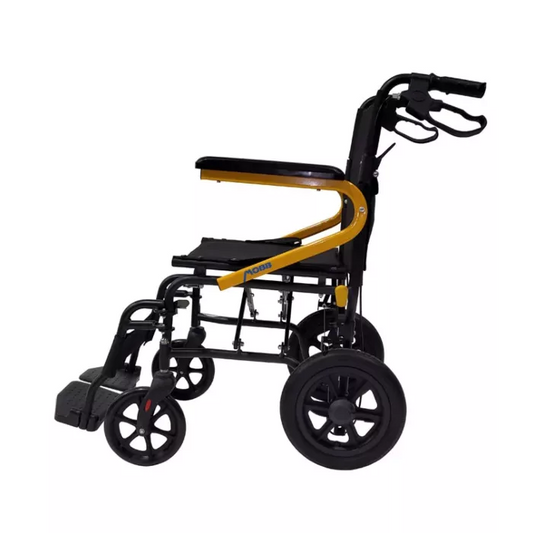 12" Wheel Transport Chair Yellow