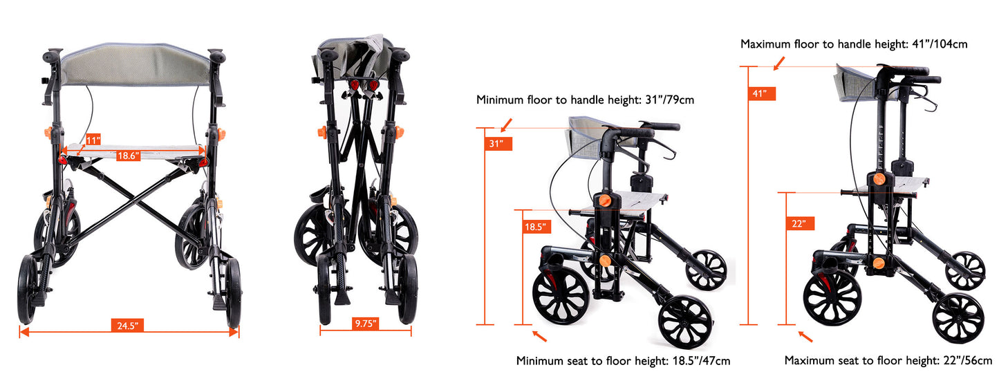 Stride 3in1 Rollator