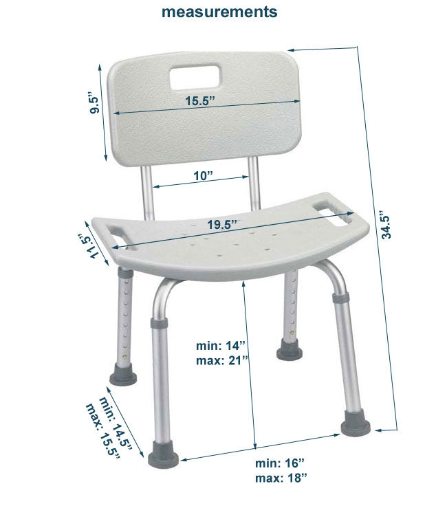 Bath Chair w/Back