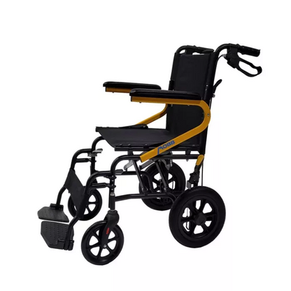 12" Wheel Transport Chair Yellow